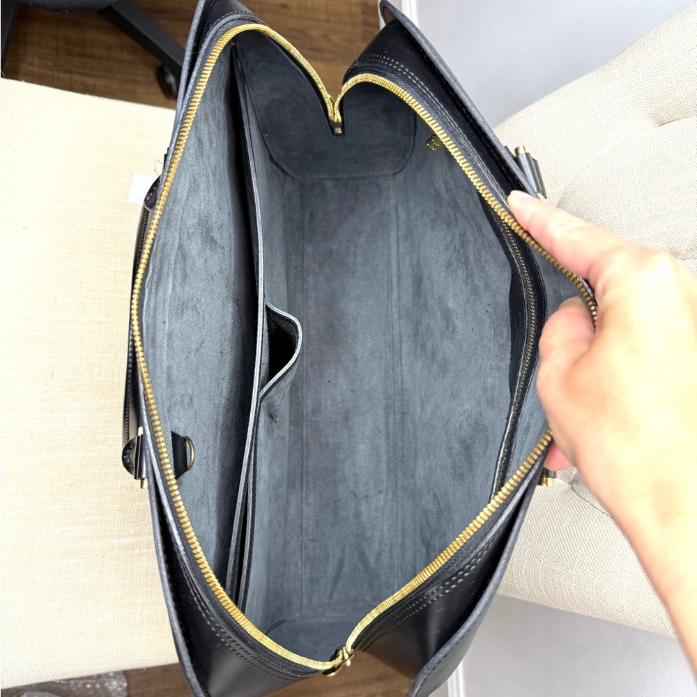 Authentic Louis Vuitton Sorbonne business tote bag black Epi leather large - Picture 14 of 16